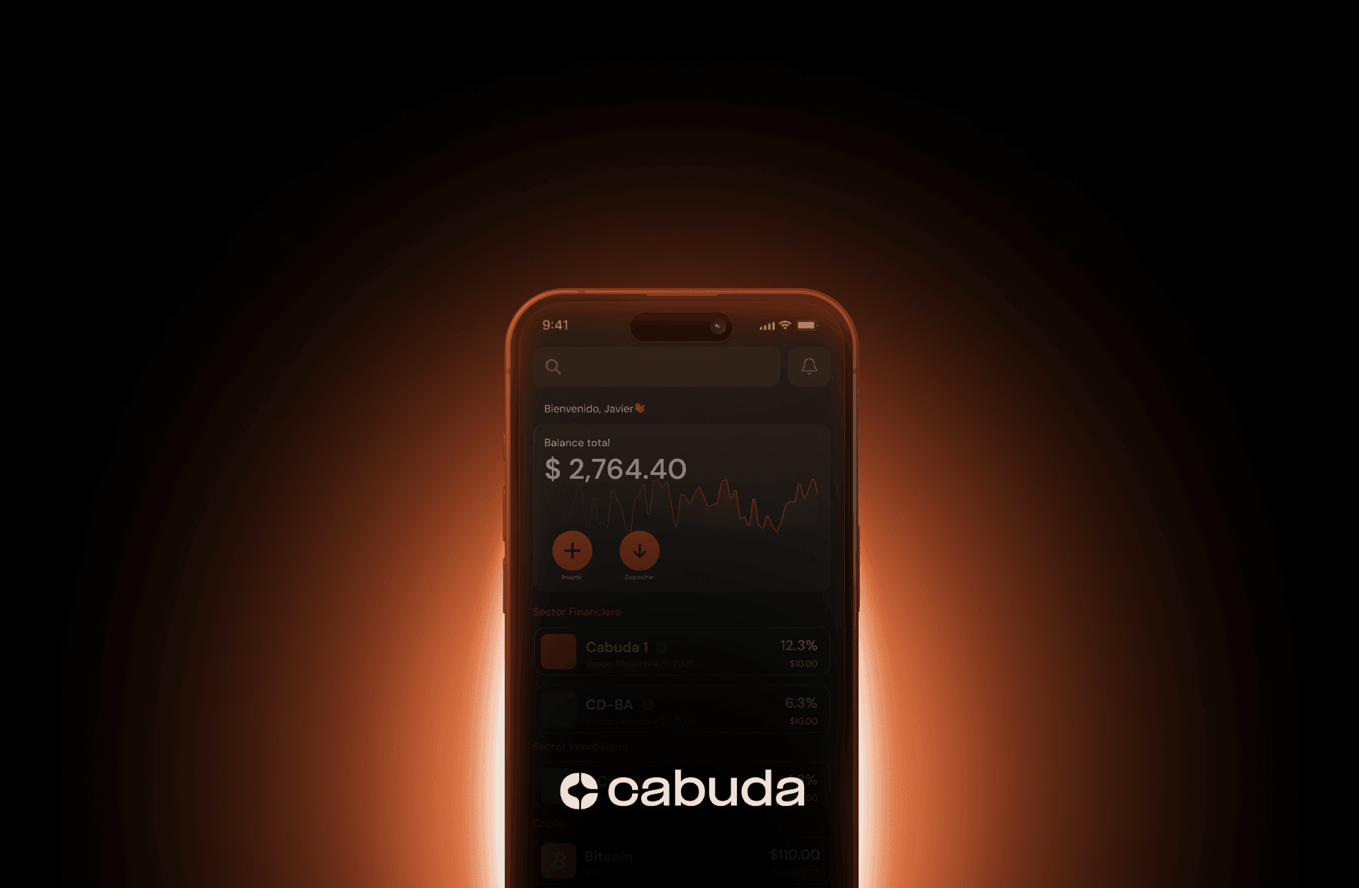 Cabuda product mockup presenting interface concepts in a polished visual format.