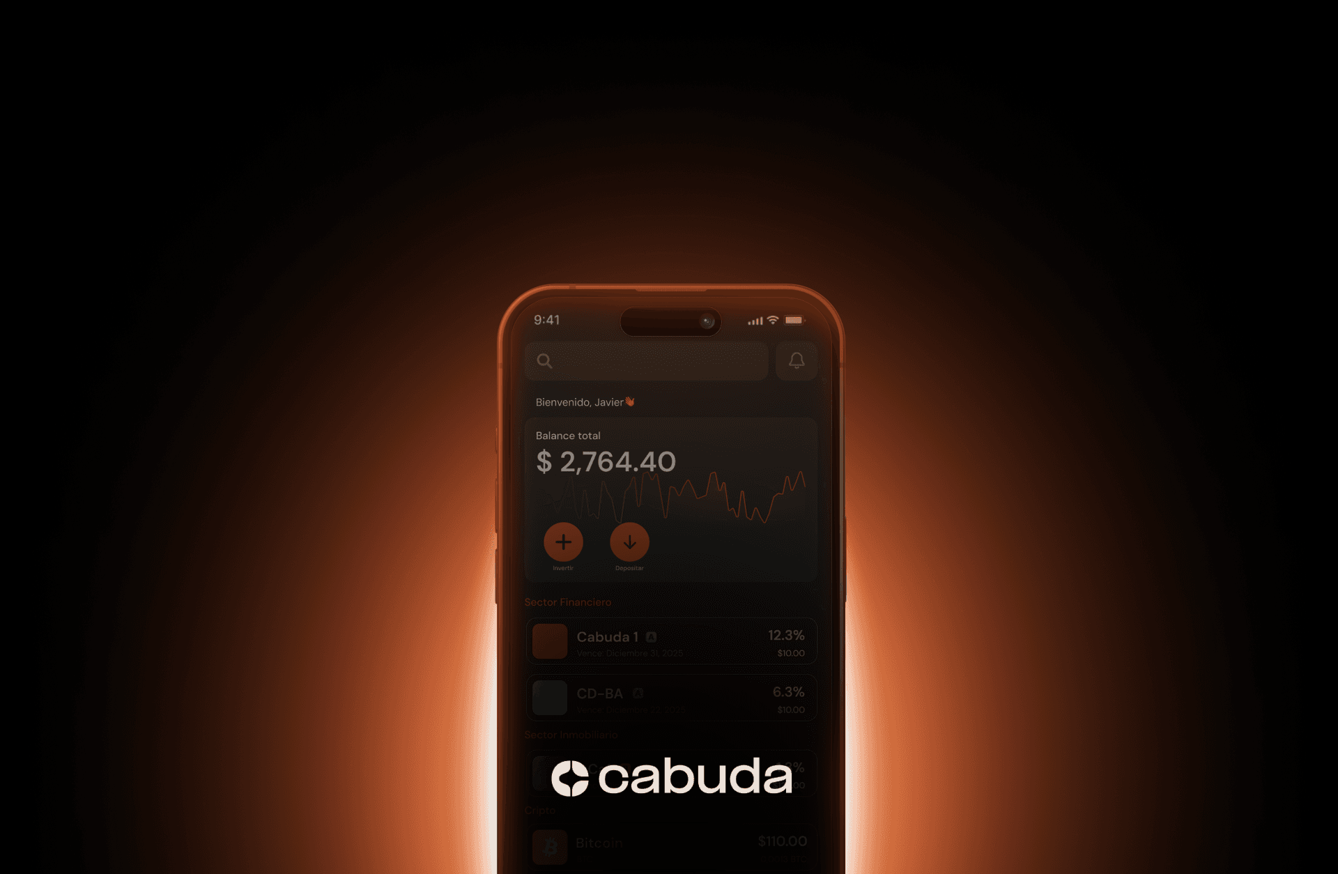 Cabuda product mockup presenting interface concepts in a polished visual format.