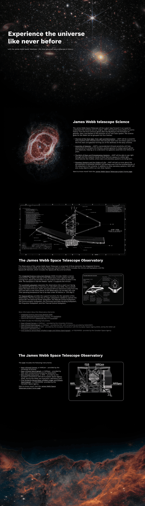 Web landing page design for James with a polished and modern promotional structure.